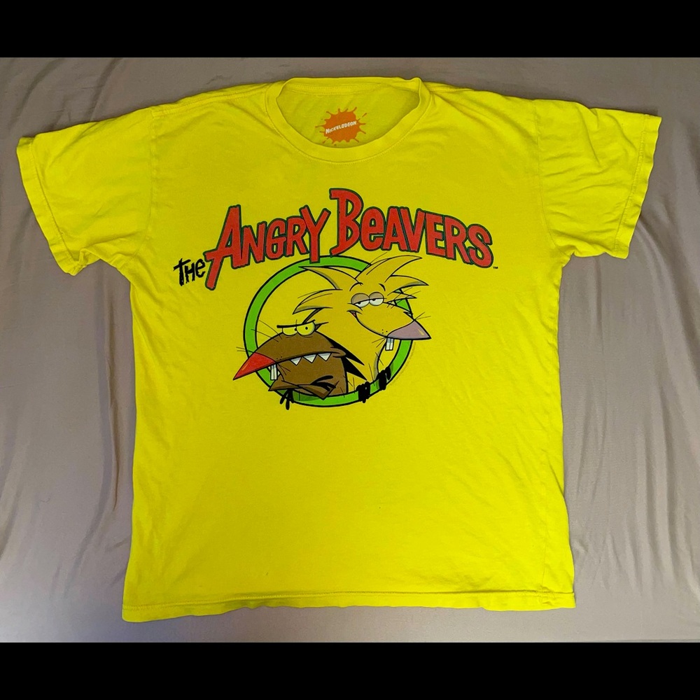Angry Beavers T-Shirt Medium Yellow